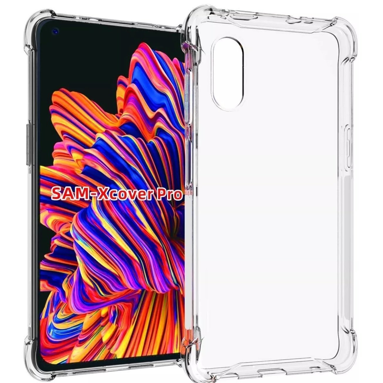 Usp Generic Samsung Galaxy XCover Pro Jelly Clear Case - Flexible & Lightweight, Tpu Frame, High Quality, Shock Absorbing,Raised Edges, Perfect Compatible