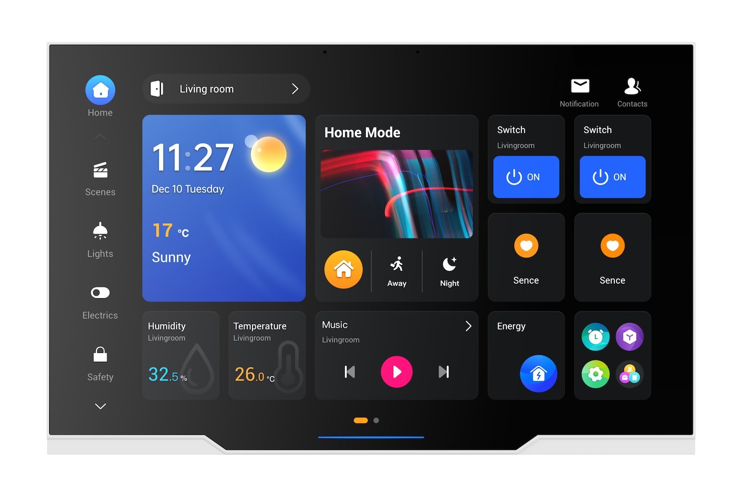 Akubela 10.36 Inch Touch Screen With Metal Frame Poe - White