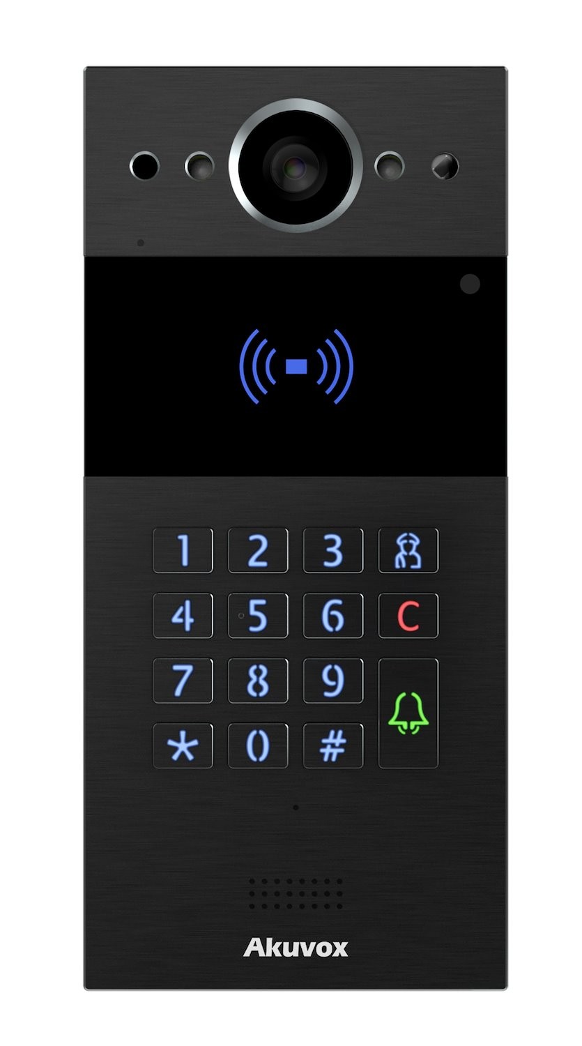 Akuvox Sip Intercom With Keypad And RF Card Reader Lte Black