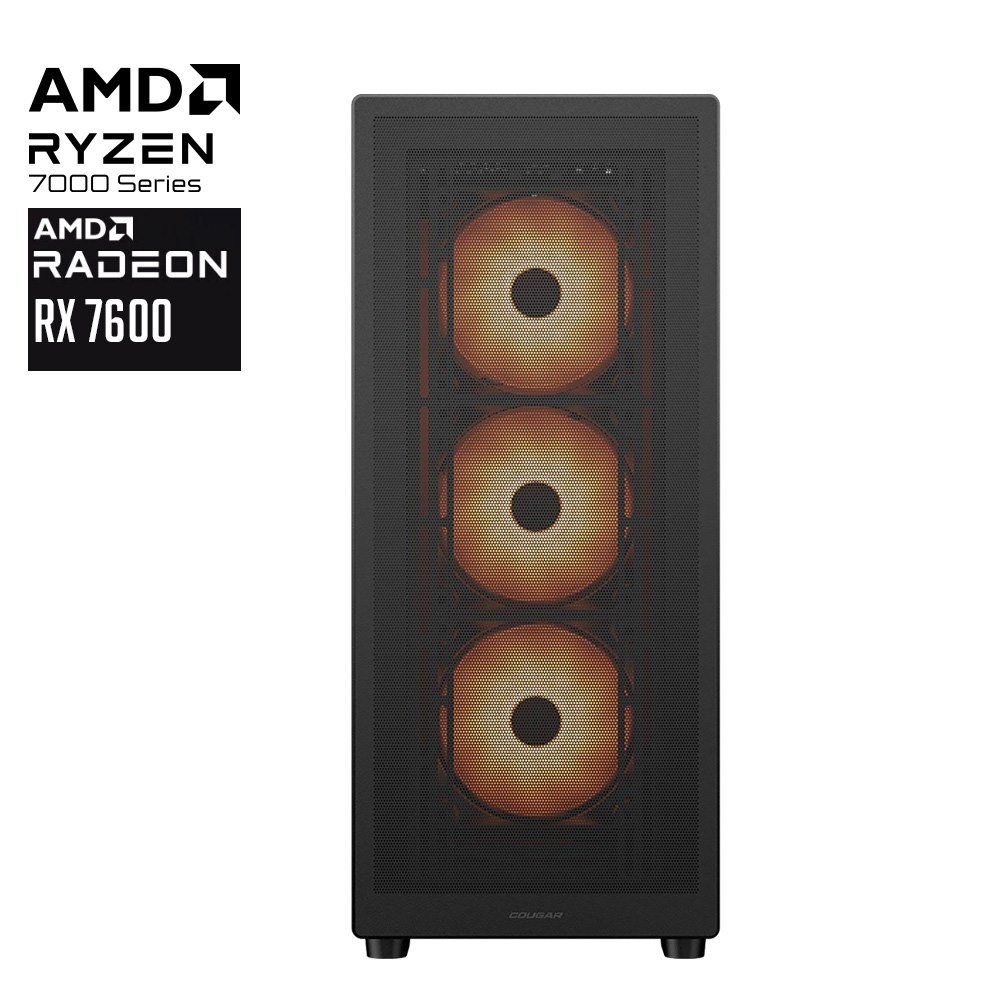 Custom Amd Guardian Ryzen 5 7500F RX7600 Gaming PC 1TB SSD 16G