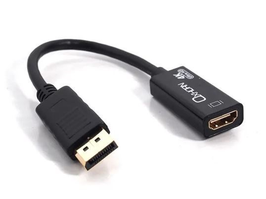 Just You PC Oxhorn DisplayPort DP To Hdmi Male To Female Adapter 4K@30Hz 3840X2160 Ultra HD Hdmi V1.4 Gold Plated 15CM Black