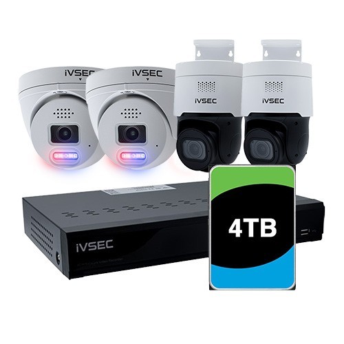 LX-Series LX Series Kit 2 X Nc119xa 4MP Ip Cam 2 X Nc522xa 8MP PTZ Ivnr008xb-4Tb 8 X PoE NVR 4K