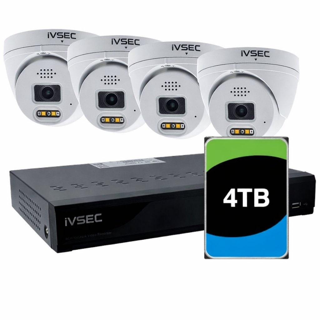 LX-Series LX Series Kit 4 X NC319XB 8MP Ip Cam NR004XB-4TB 4 X PoE NVR 4K Basic Ivs