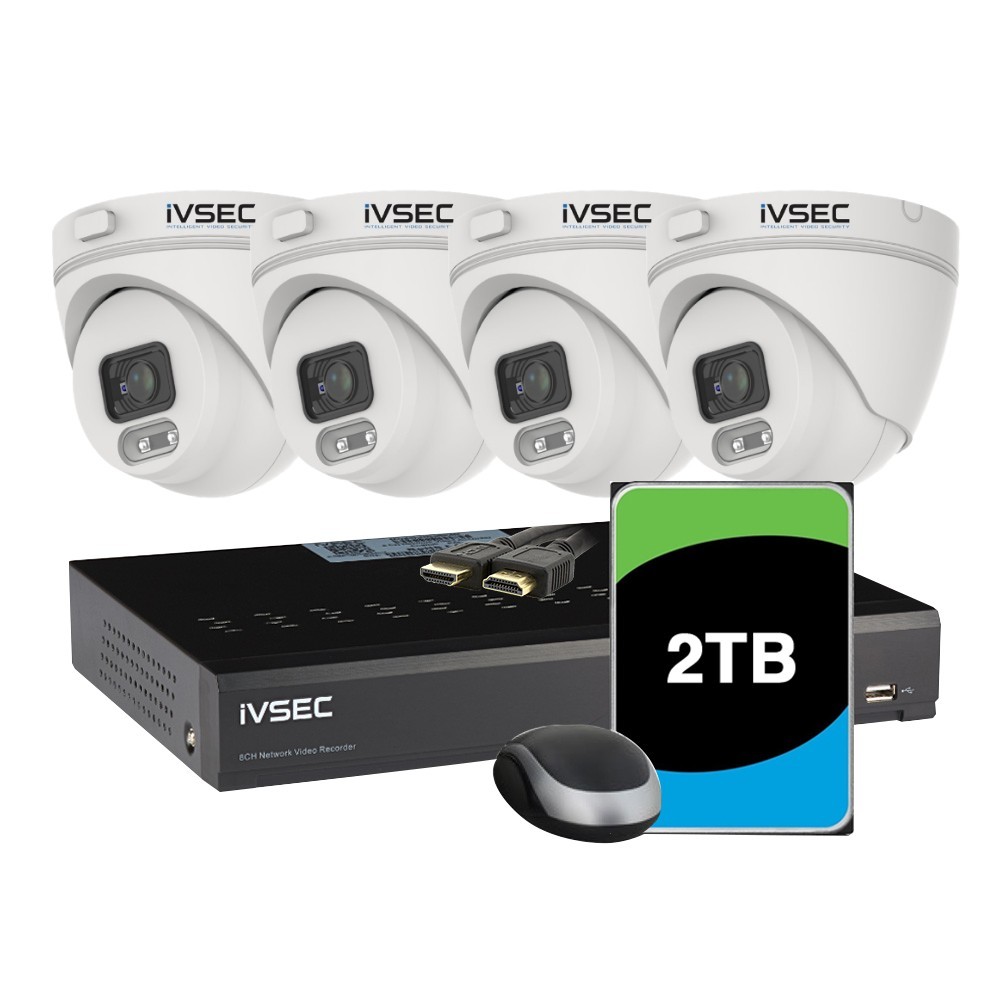 LX-Series LX Series Kit 4 X Nc000xa 4MP Ip Cam NR004XB-2TB 4 X PoE NVR 4K Basic Ivs