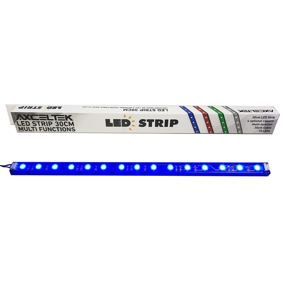 Axceltek LSB30 Blue Led Light Strip 300MM 15X LEDs