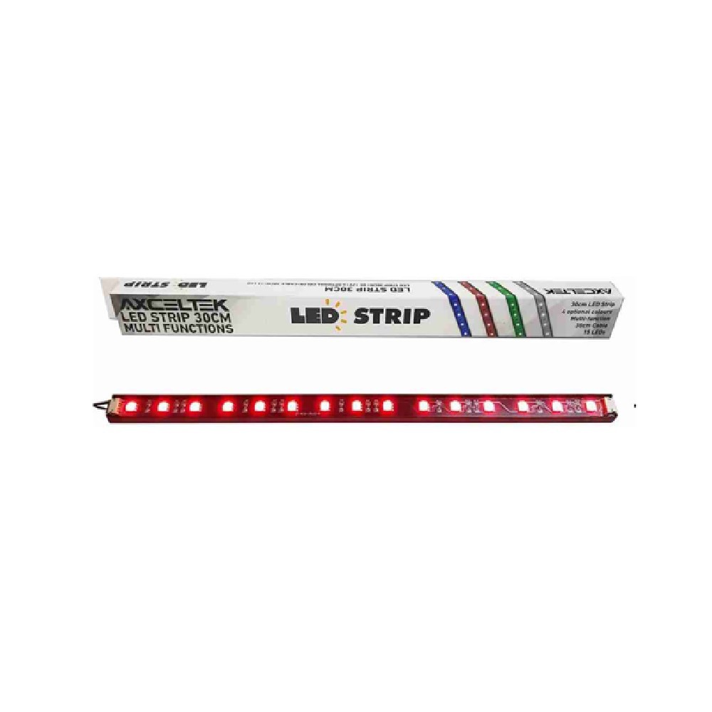 Axceltek LSR30 Red Led Light Strip 300MM 15X LEDs