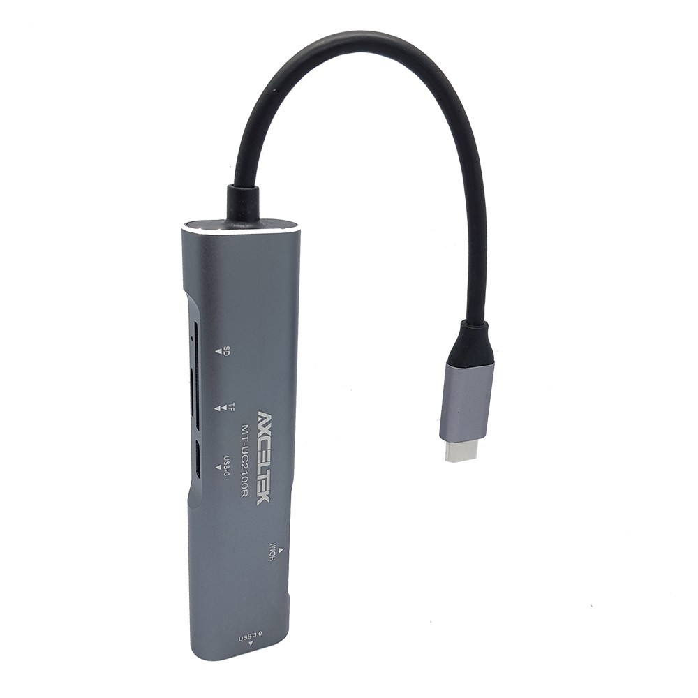 Axceltek Mt-Uc2100r Usb-C To HDMI/USB-A+C/reader 4K Dock