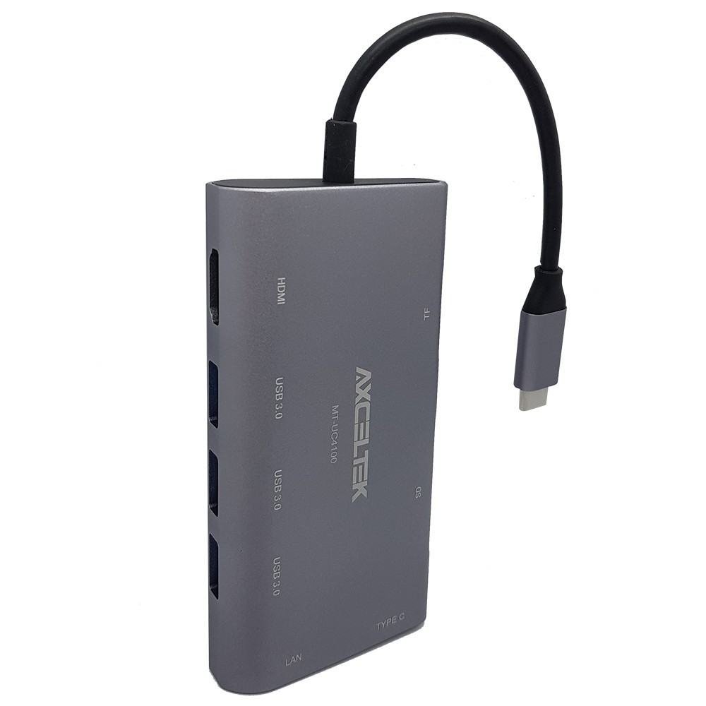 Axceltek Mt-Uc4100 Usb-C To LAN/HDMI/USB-A+C/reader Hub