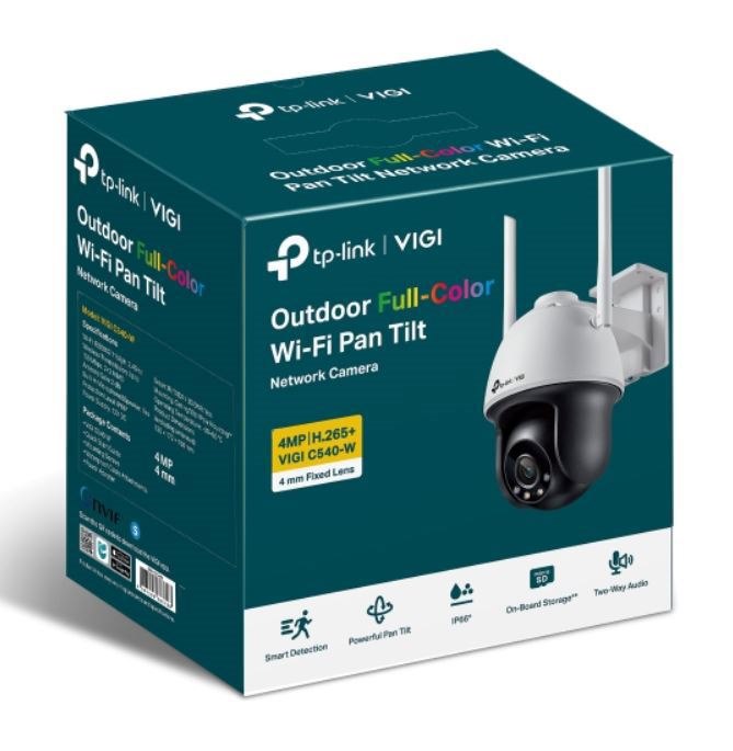 TP-Link Vigi 4MP C540-W(4mm) Outdoor Full-Colour Wi-Fi Pan Tilt Network Camera