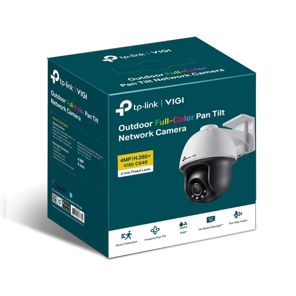 TP-Link Vigi 4MP Vigi C540(4MM) Outdoor Full-Colour Pan Tilt Network Camera