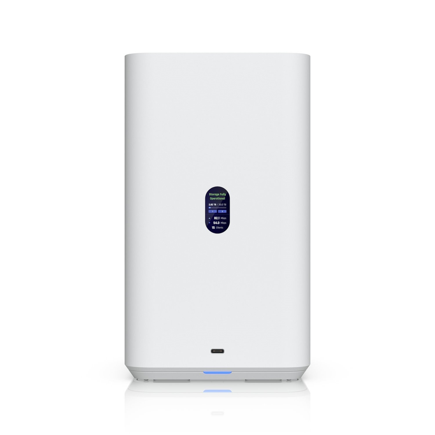 Ubiquiti Unas 2, White, UniFi Network Attached Storage (2) 3.5' HDD Bays, 2.5 GbE Networking, Usb-C Connectivity, Included PoE++ Adapter, Compact Foot