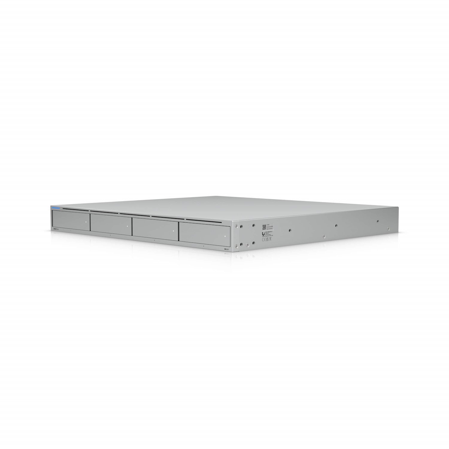 Ubiquiti Unas Pro 4, 1U Rack-Mount Nas(4) 2.5/3.5'HDD Bays(2) M.2NVMe SSD, Fast Access, Low Latency, High-Availability 10Gbps,large Storage, Sharing.