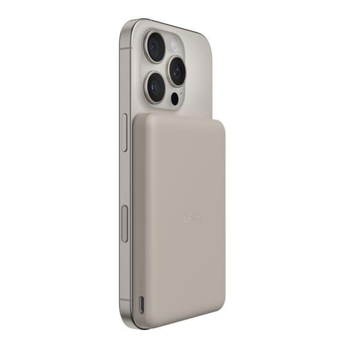 Belkin BoostCharge Slim Magnetic Power Bank 5K - Sand(BPD010fqSA),1x USB-C(15W),Qi2 (7.5W),Usb-C Cable(0.6M), $2,500 Cew, 2 Years Warranty