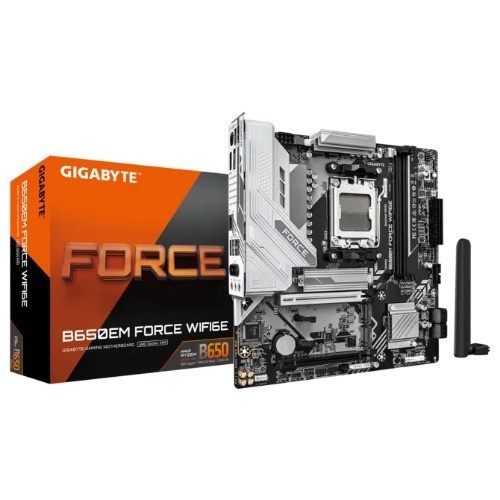 Gigabyte B650em Force Wf6e, Am5, Support For DDR5, 1 X Hdmi Port, 1 X Pci Express X16 , 3X M.2. 4X Usb 3.2