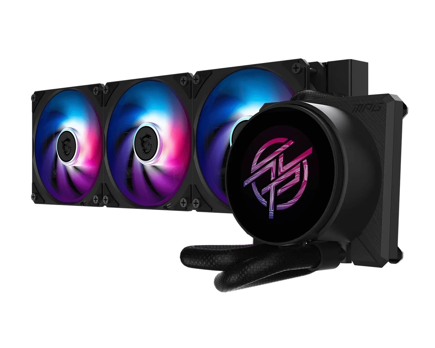 Msi MPG Coreliquid P22 360 Black, 360MM Aio, 2.1' Ips LCD, 540X540, 3X120MM Argb Fans, 2000RPM, 62.6CFM, Lga1700/1851, Am4/Am5