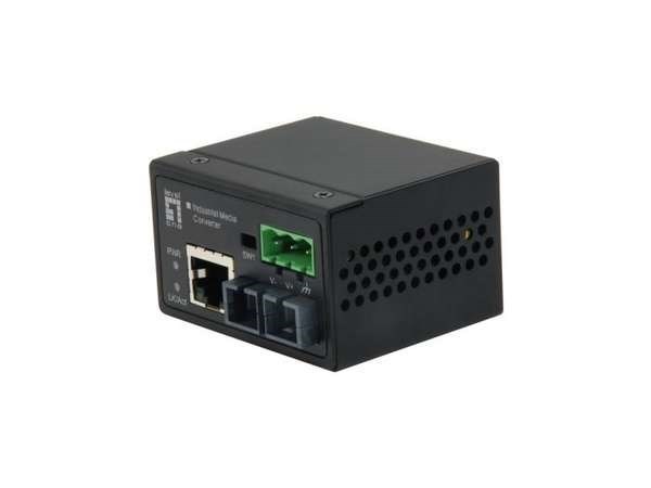 Level One Iec-4001 RJ45 To SC Fast Ethernet Industrial Media Converter, Multi-Mode Fiber,