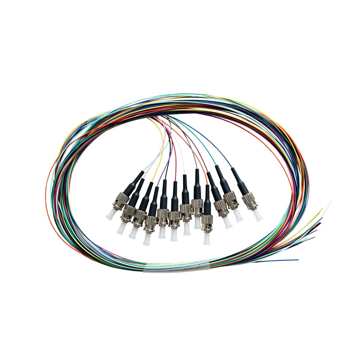 4Cabling 2M Fibre Pigtail ST Om4 Multimode Backward Compatible With Om3 | 12 Pack