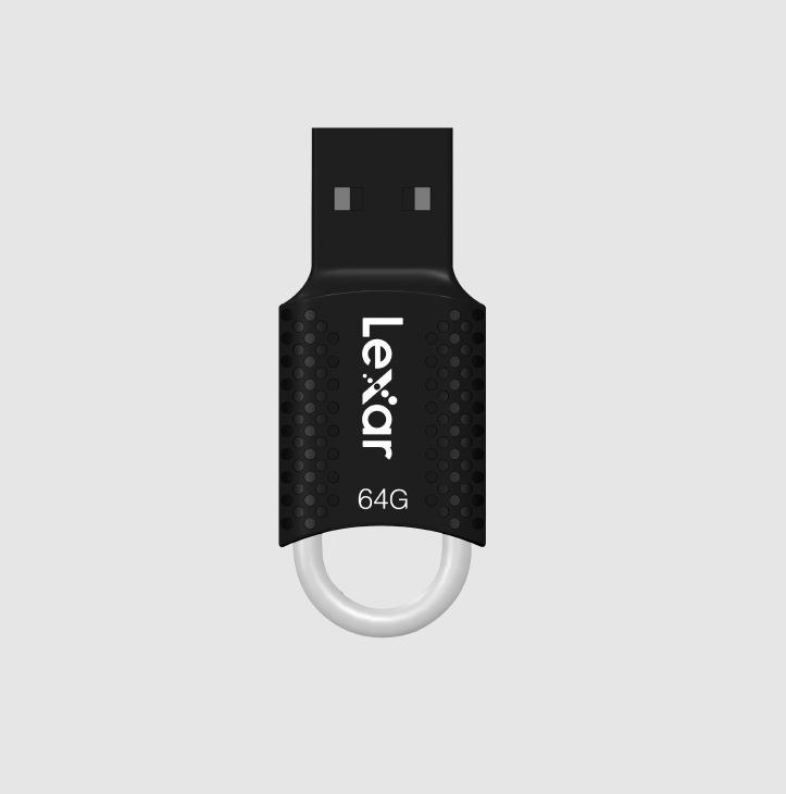 Lexar V40 64GB JumpDrive® Usb 2.0 Flash Drive Plug-and-Play Design Delivers For Both PC And Mac® Rigorously Tested