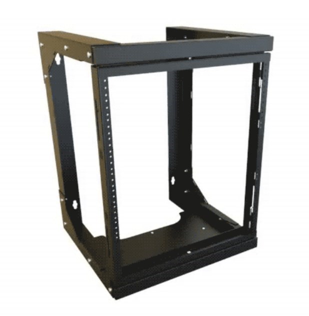 12U Adjustable Depth Center Swing Wall Rack (18"-24")