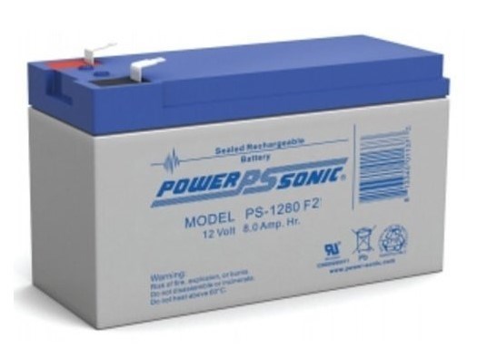 Power Sonic PS Series 12V, 8Ah General Purpose Rechargeable SLA Battery, F2 Terminals