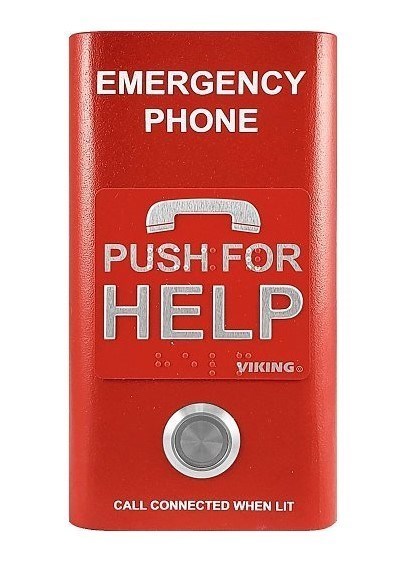 Viking Compact VoIP Emergency Phone, Red