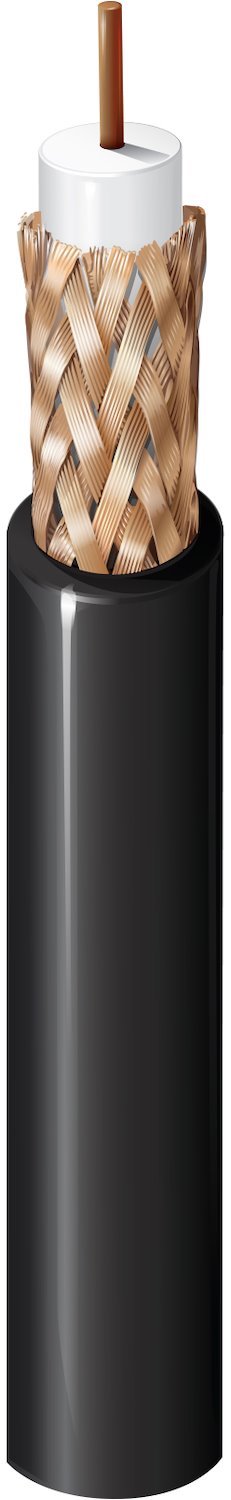 Belden Black Plenum Coax Cable 1000 FT Reel