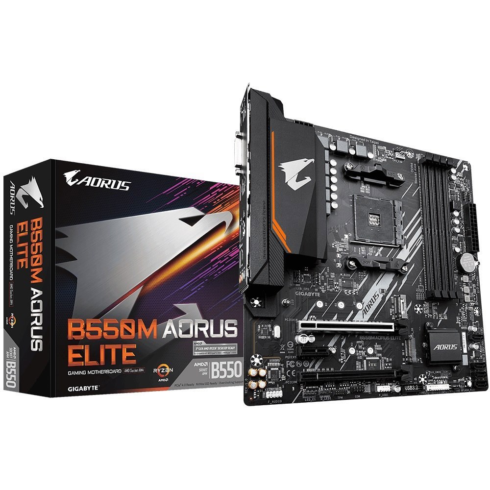 Gigabyte B550M Aorus Elite MB, 4xDDR4, 4xSATA, 2xM.2, Usb3.2 Gen1, Uatx, 3YR