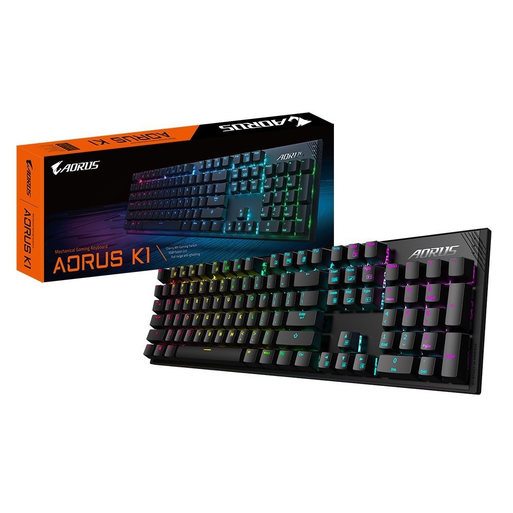 Gigabyte Cherry MX Mechanical Red Switch, RGB Fusion 2.0 16.7M Colors, All Key Programmable, Full-Range Anti Ghosting Keyboard