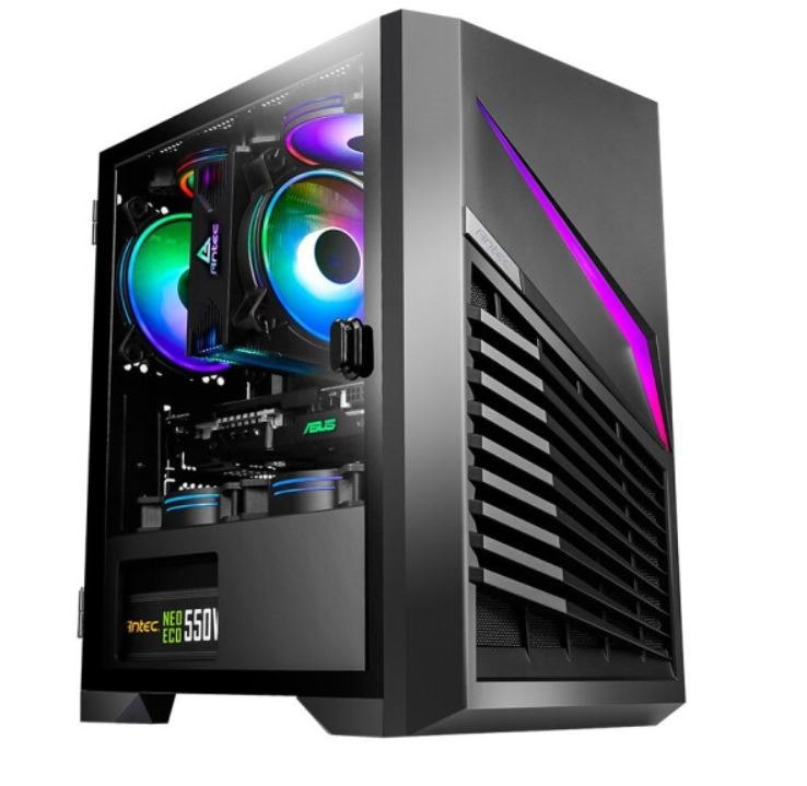 Antec DP31 Matx, Itx, Led Control, Usb 3.0, Tempered Glass Side Panel, Up To 5 Fans, 1X Preinstalled Fan Rear, High Efficiency Cooling Gaming Case (LS
