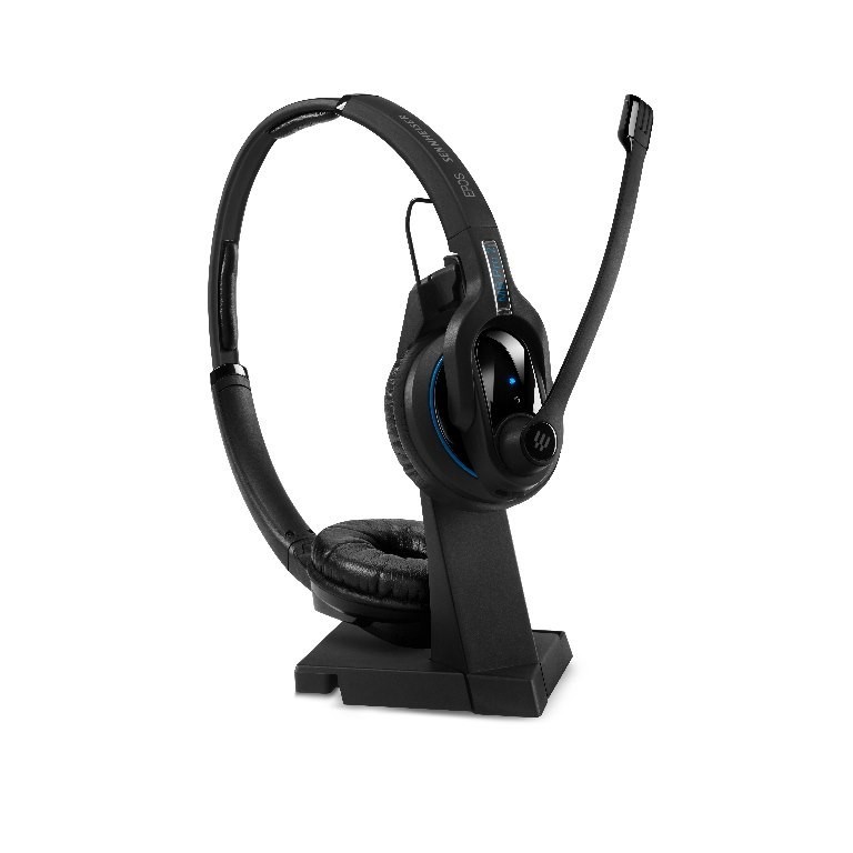 Sennheiser Epos | Sennheiser Impact MB Pro2 Uc ML Bluetooth 4.0 Headset With Desk Usb Stand, Binaural, Noise Cancelling Mic, Upto 15 Hours Talk, Last Stock