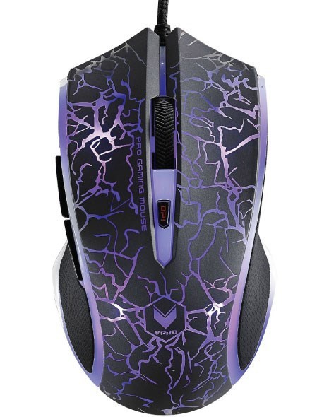 Rapoo V20S Led Optical Gaming Mouse Lighting Black - Upto 3000Dpi 16M Colour 5 Programmable Buttons