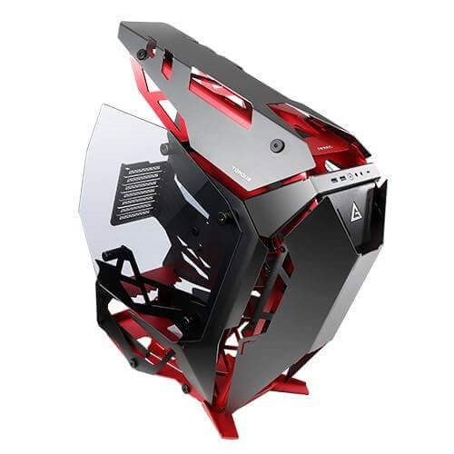 Antec Torque Black Red Open Frame Case, E-Atx, Atx, Micro-ATX, Itx. Tempered Glass, Usb 3.1 Type-C, Usb 3.0 X 2, Aluminium.