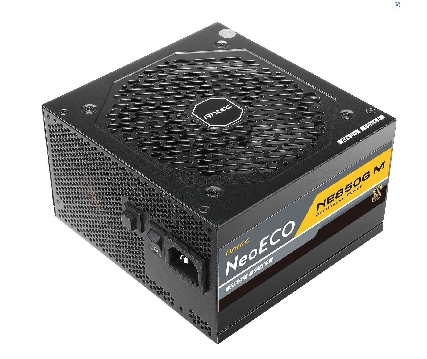 Antec Ne 850W 80+ Gold, Fully-Modular, Atx 3.0, Pci-E 5.0, 120MM Silent Fan, Japanese Caps, Atx Power Supply, Psu, 10 Years Warranty