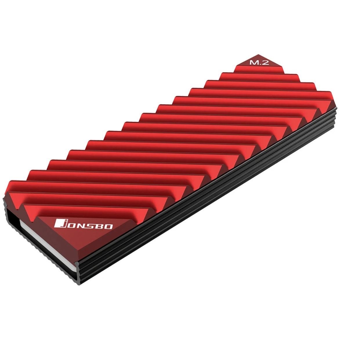 Astrotek Jonsbo M.2-3 SSD Heatsink Cooling Pads For NVMe M.2 2280 SSD Heat Sink Dissipation Radiator Aluminum Alloy Red For Crucial P5 Or WD SN850 PS5