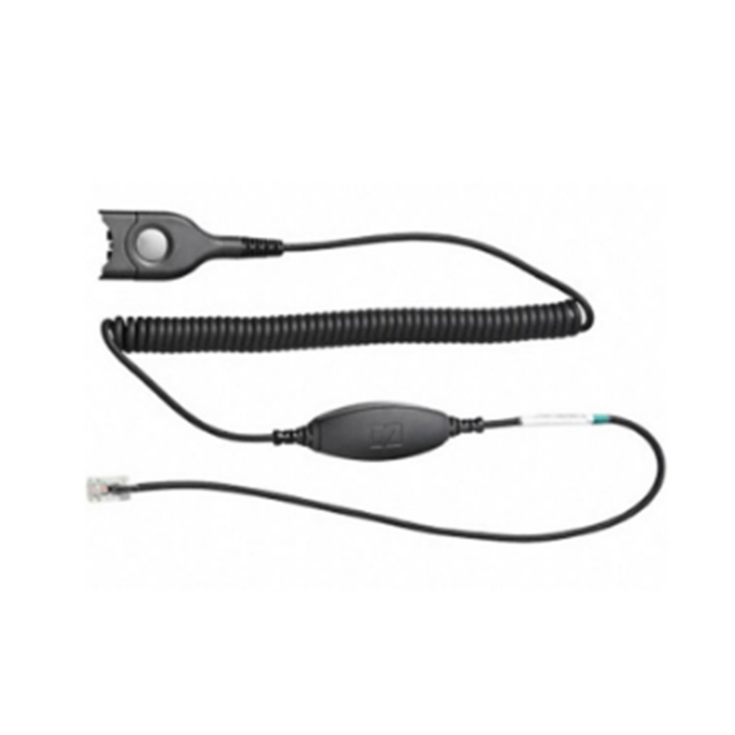 Sennheiser Epos | Sennheiser Bottom Cable: Easy Disconnect To Modular Plug - Coiled Cable To Be Used With Avaya 1600/9600 Series Telephones