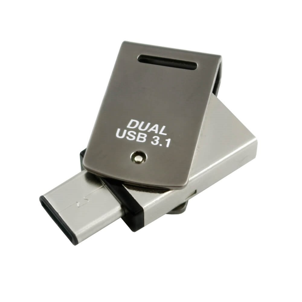 PNY Duley Dual Usb 3.1 Type-C Flash Drive -Usb 3.1 Gen 1 Interface -Read Speed Up To 200MB/s -Write Speed Up To 100MB/s 5-Year Limited Warranty