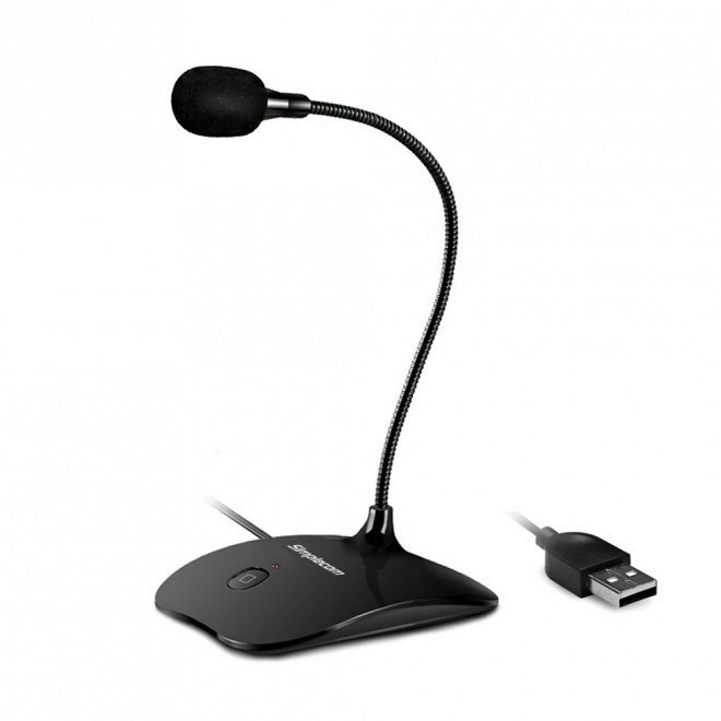 Simplecom Um350 Plug And Play Usb Desktop Microphone With Flexible Neck And Mute Button(EOL)