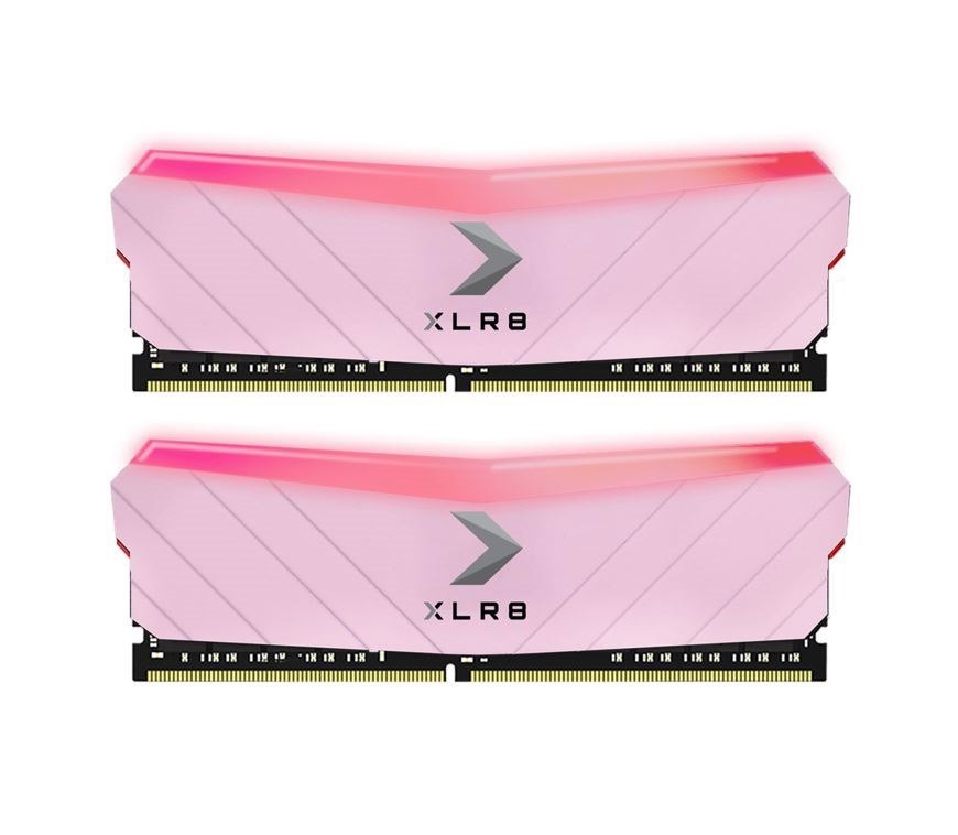 PNY XLR8 16GB (2x8GB) DDR4 Udimm 4000Mhz RGB CL18 1.35V Pink Heat Spreader Gaming Desktop PC Memory >3600MHz