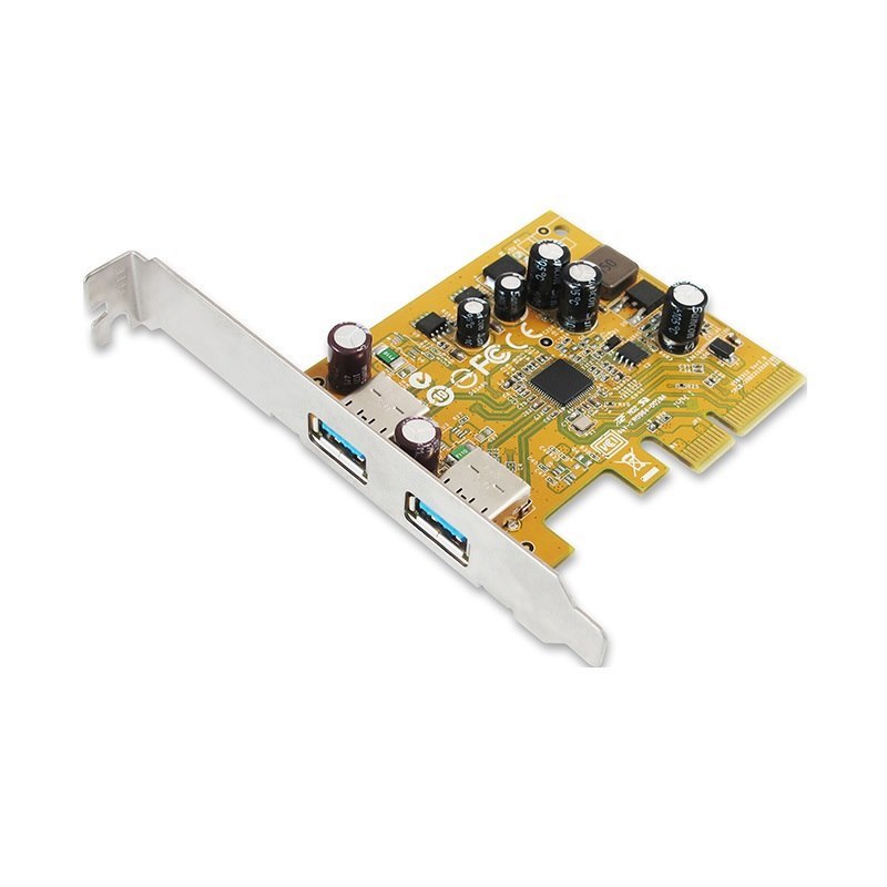Sunix (LS) Sunix Usb2312 Usb 3.1 Enhanced SuperSpeed Dual Ports Pci Express Host Card With Type-A Receptacle
