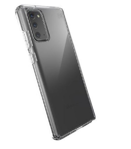 Speck Samsung Galaxy Note20 Presidio Perfect Clear- Microban® Antimicrobial & Superior Durability Protection, Wireless Charging Allow