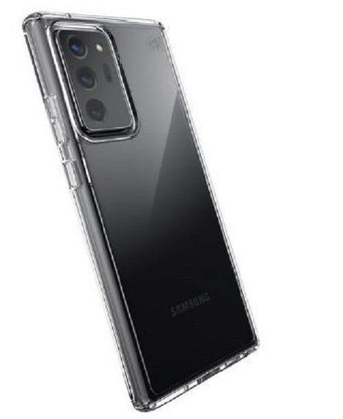 Speck Samsung Galaxy Note20 Ultra Presidio Perfect Clear - Microban® Antimicrobial & Superior Durability Protection, Wireless Charging Allow