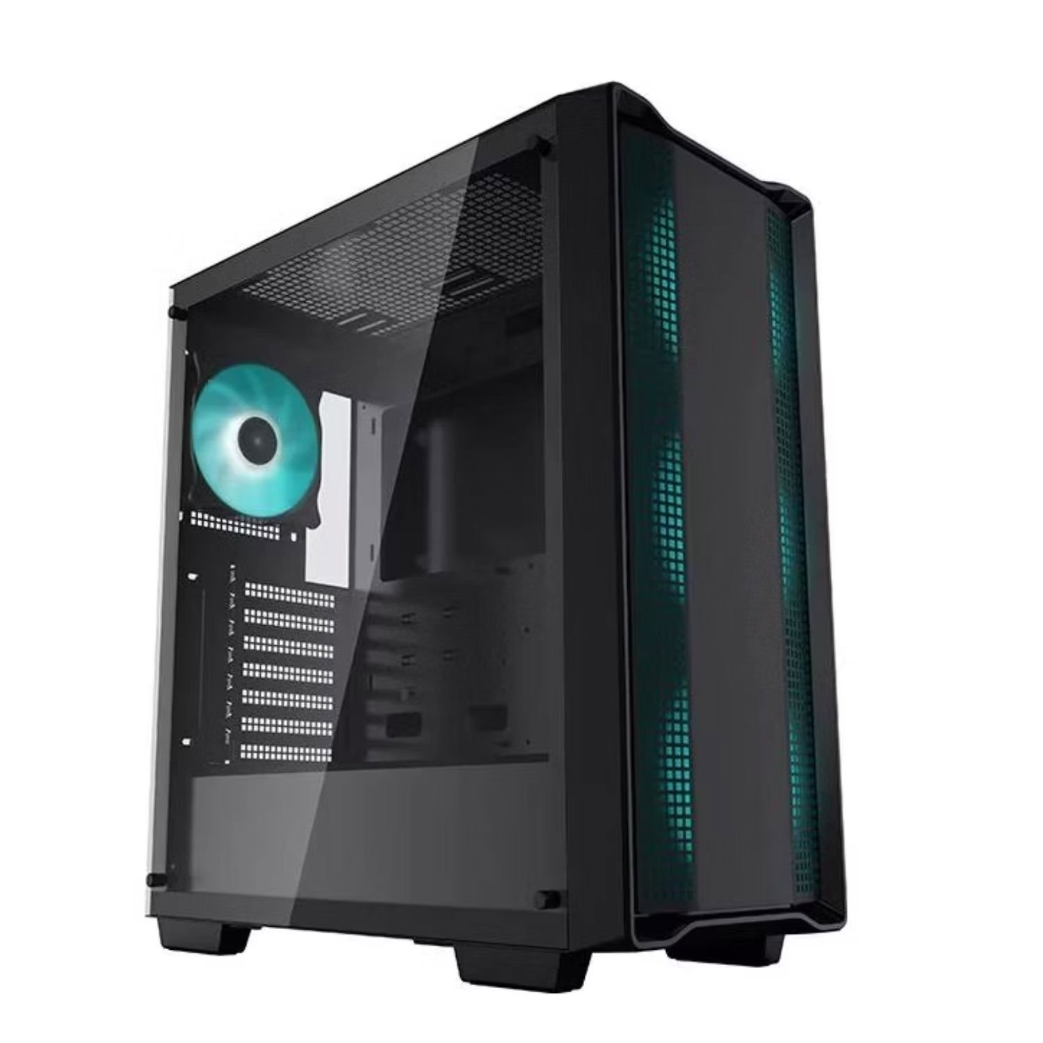 DeepCool CC560 Black Mid-Tower Computer Case, Tempered Glass Window, 4X Pre-Installed Led Fans, Top Mesh Panel, Support Up To 6X120MM Or 4X140MM Aio