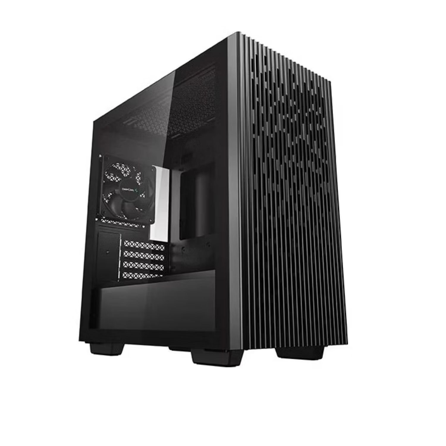 DeepCool Matrexx 40 Mini-ITX / Micro-ATX Case, Tempered Glass Side Panel, Mesh Top And Front, 1X Pre-Installed Fan, Removable Drive Cage, Black