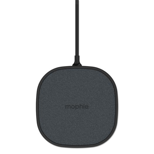 Mophie Universal Wireless Charging Pad - Black (409903380), 10W Fast Wireless Charger, Charges Through Lightweight Cases, Non-Slip Charging