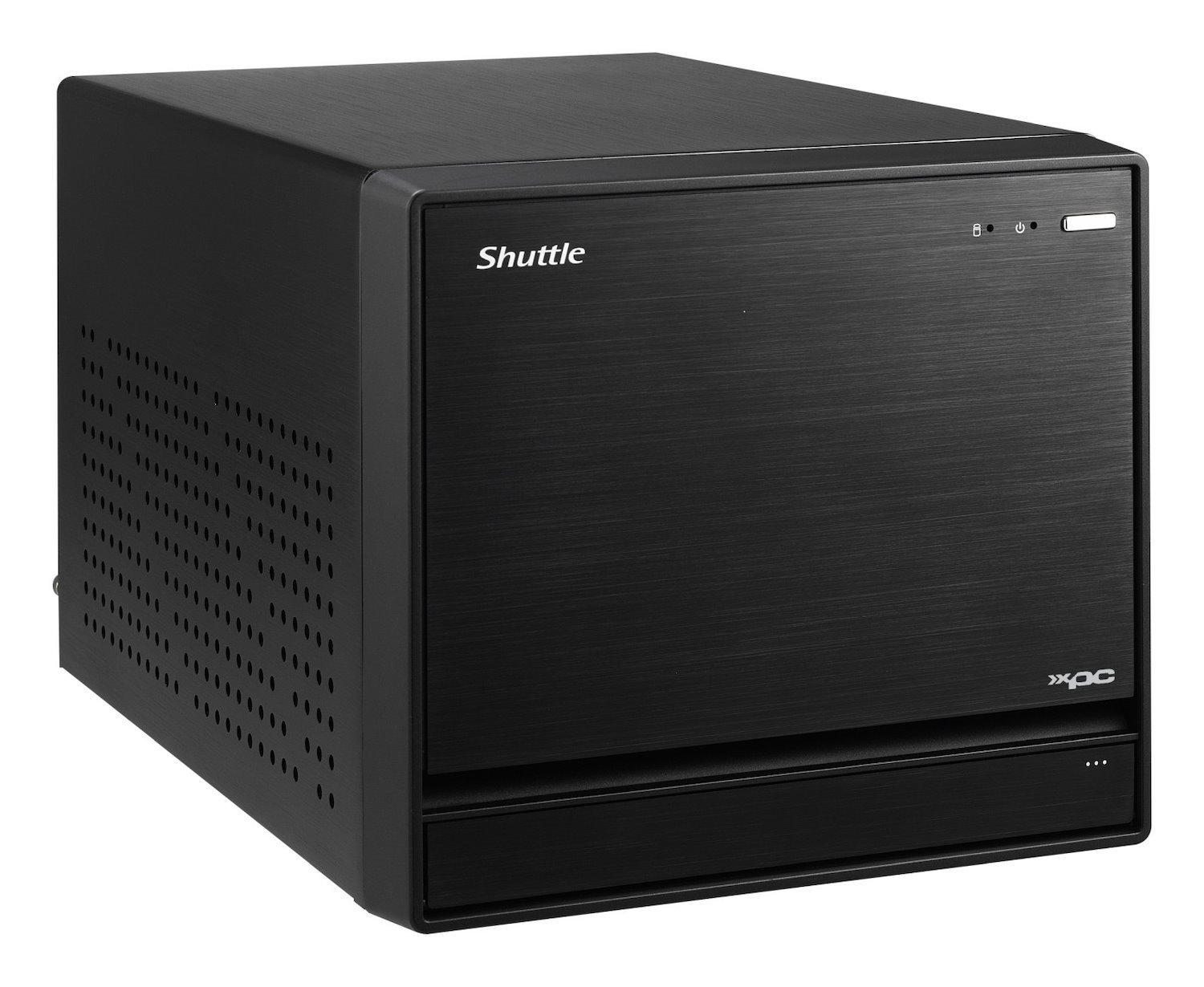 Shuttle SH570R8 XPC Cube 13L Barebone-Support Intel 11/10TH Gen, 4X DDR4, 2X Lan, PCIEx 16, PCIEx 4, M.2 2280, 4X 3.5' HDD Bay, 500W, Hdmi, 2X DP