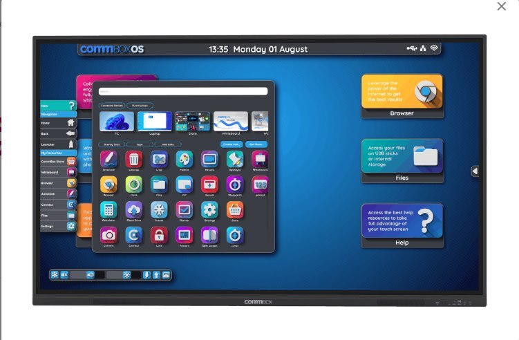 Commbox (Cbic65s4) 65" 4K Uhd Interactive Classic Display (S4), 40-PT Touch, Android 11, 5