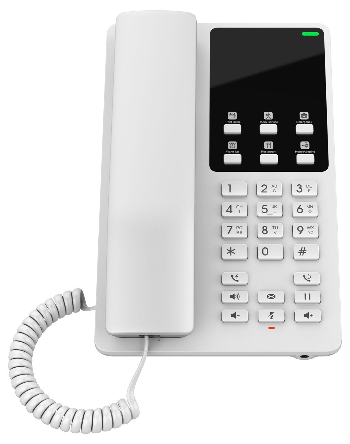 Grandstream Desktop Hotel Phone With Built-In Wi-Fi, White