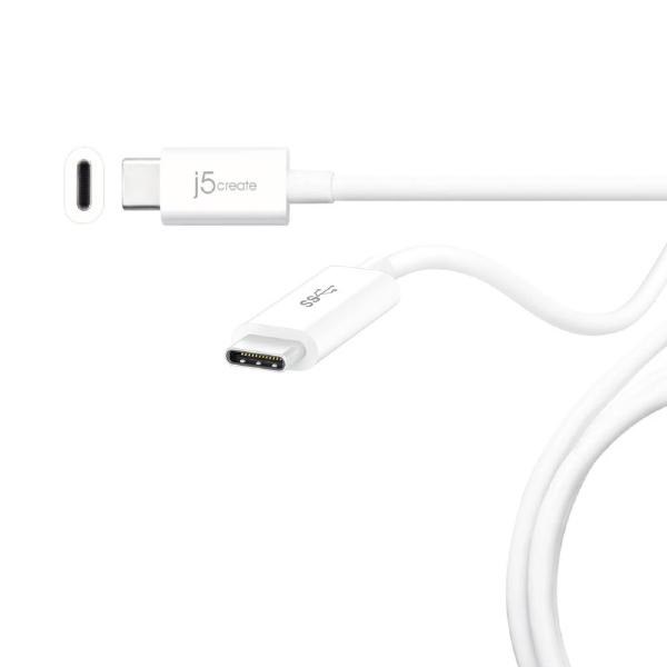 J5create Jucx03 Usb 3.1 Usb-C To Usb-C Cable 90 CM (Speeds Up To 10 GBPS With An Output Of 20V (100W) And 5A)