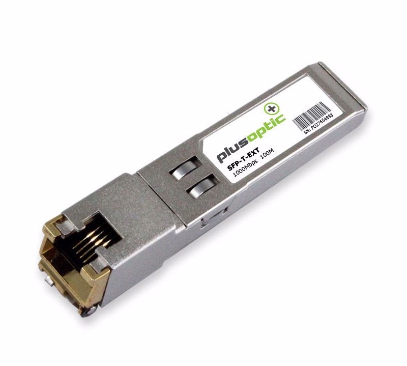 PlusOptic Extreme Compatible 1000Mbps Copper SFP 100M Transceiver RJ-45 Connector For Copper Cat 5+