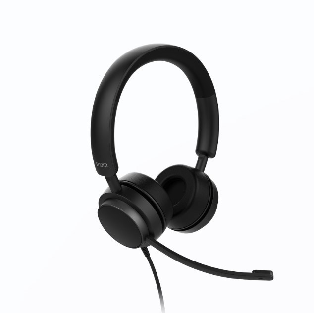 Snom A310d Corded Headset Duo, Full Band Audio, High Wearing Comfort, Lightweight Construction, Perfect Noise Shielding From The Surroundings